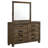 Rustic 8-Drawer Dresser with Mirror Set