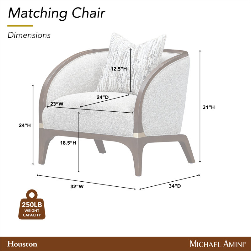 Houston Matching Chair - Pebble/Walnut