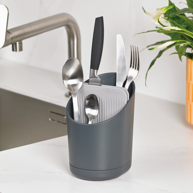 Recycled Cutlery Drainer, Dark Grey