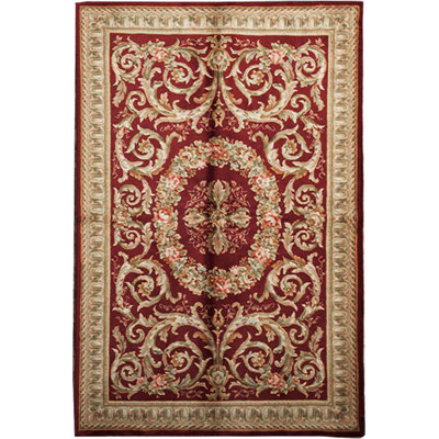 Hand-Knotted High-Quality Red Area Rug