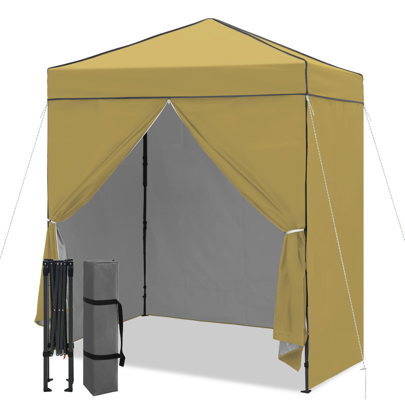 Tente d'auvent 6 x 4, auvent escamotable robuste avec parois latérales, Beige