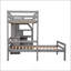 Lit mezzanine simple avec lit autonome