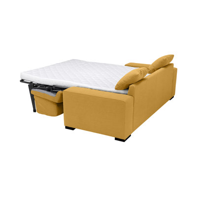 Canapé-lit à accoudoirs carrés en tissu de qualité supérieure 88 po Mo