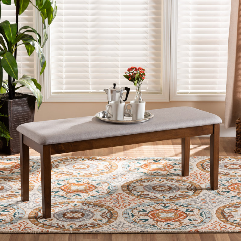 Banc en bois Stu, gris, Sable