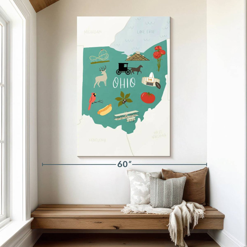 Ohio Icons, 51" H x 34" W