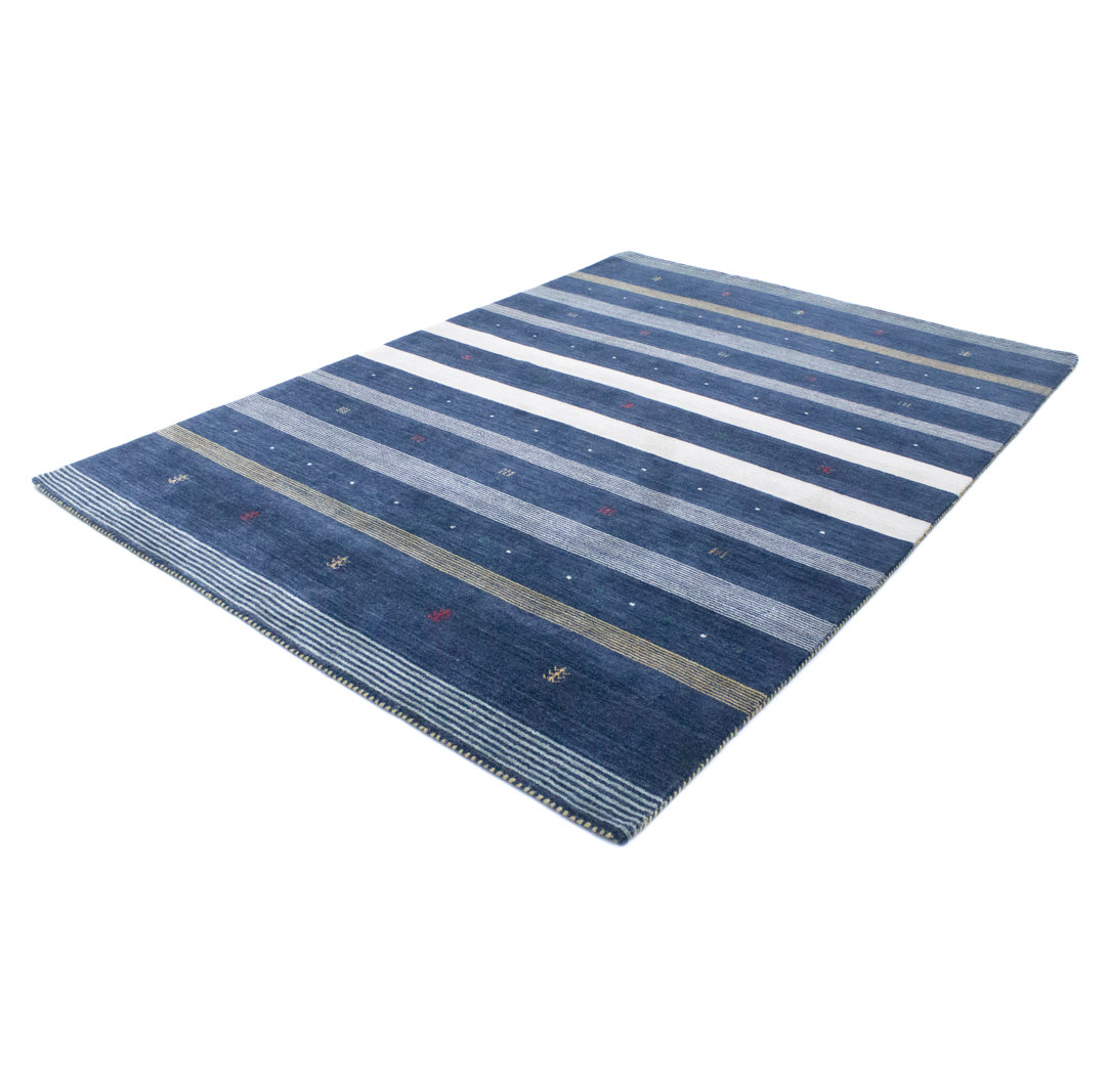 Hand Knotted Wool Blue Indoor/Outdoor Rug
