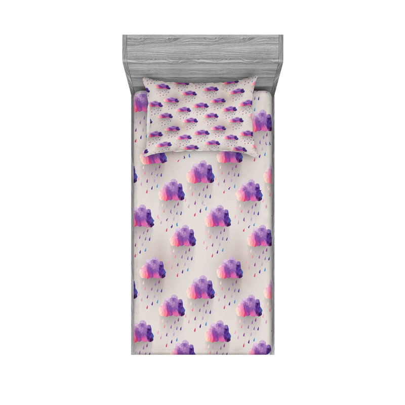 Microfiber Sheet Set, Twin Sheet Set with Fitted Sheet