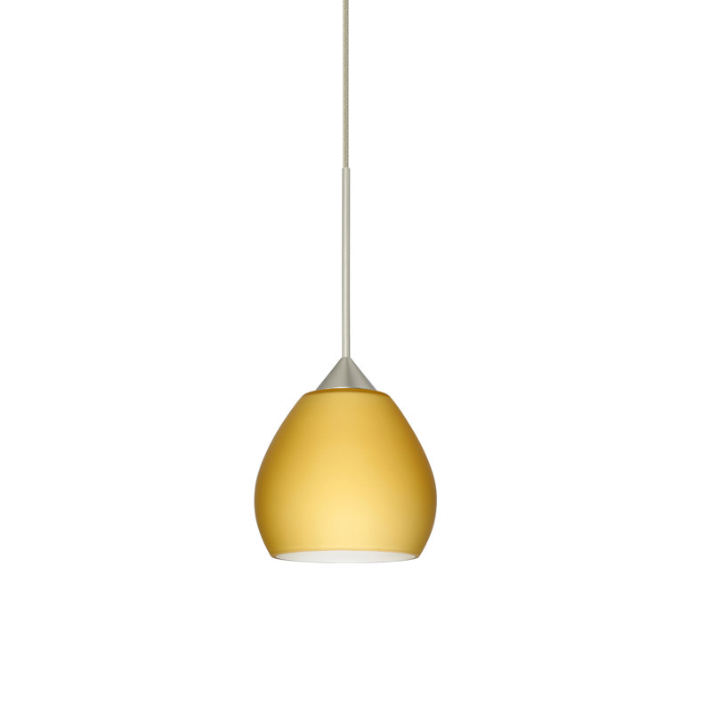 Muehlebach 1 - Light Single Pendant, Satin Nickel, Halogen, Opal Matte
