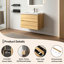 Meuble-lavabo mural double avec plateau en pierre blanche brillante pour salle de bain moderne-1487549903