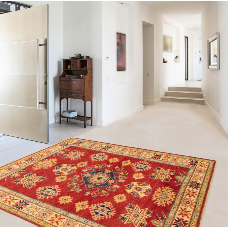 Rahina One-of-a-Kind 4'10" X 6'7" New Age Wool Area Rug in Red
