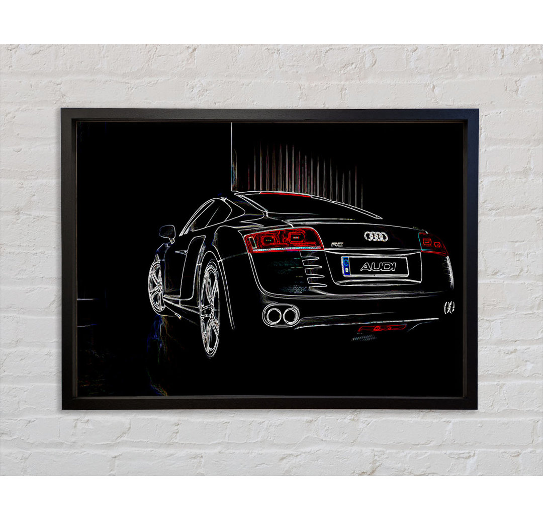 Audi R8 Heck - Einzelner Bilderrahmen Kunstdrucke auf Leinwand