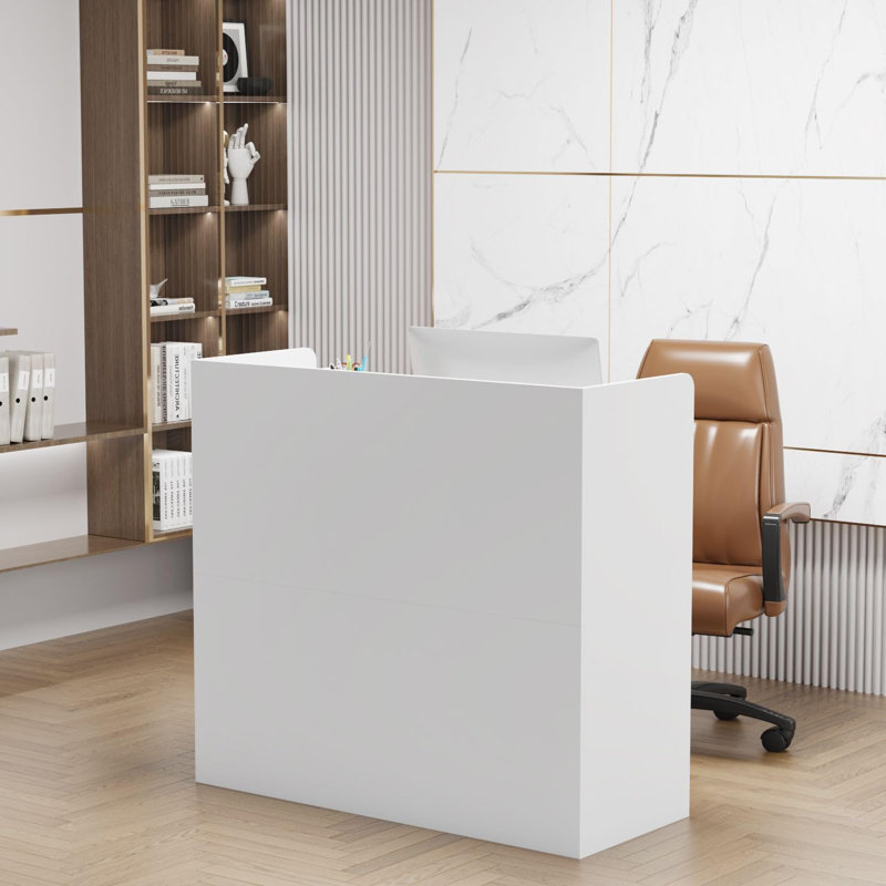 Rectangle Solid + Manufactured Wood Reception Desk
