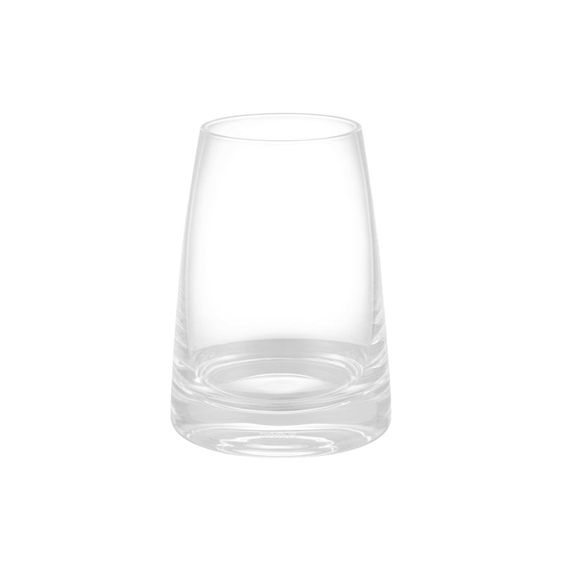 AVA Glass Bathroom Tumbler - Black, Clear Glass with White Pump
