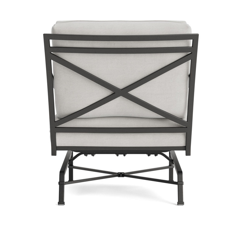 Venetian Outdoor Lounge Chair, Fusion Dove, Textured Pewter