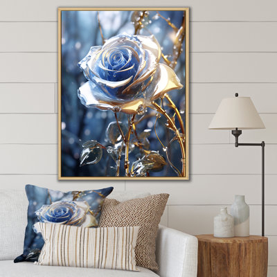 " Gilded Blue Rose Shining In The Morning Light I "