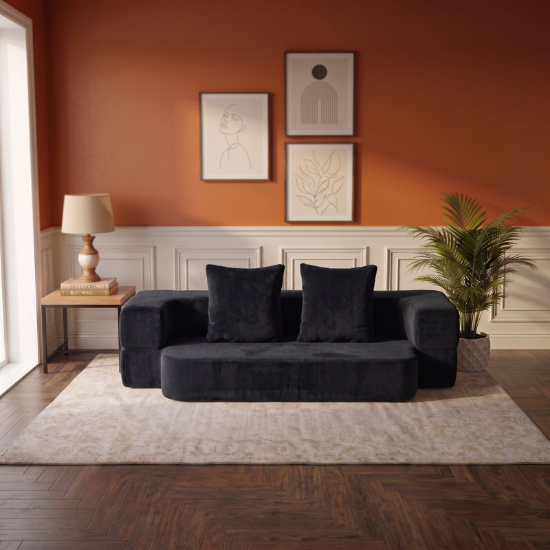 Canapé-lit pliant 74,81 po 2 en 1, aucun assemblage requis, convient aux petits appartements, aux chambres d'amis, aux bureaux et aux locatifs