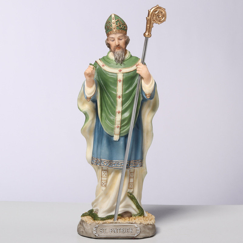 Figurine en polyrésine de 6,3 pouces de hauteur Saint Patrick
