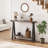 43.3'' Console Table, Narrow Entryway Table With Open Storage Shelf And Metal Frame-1584244040
