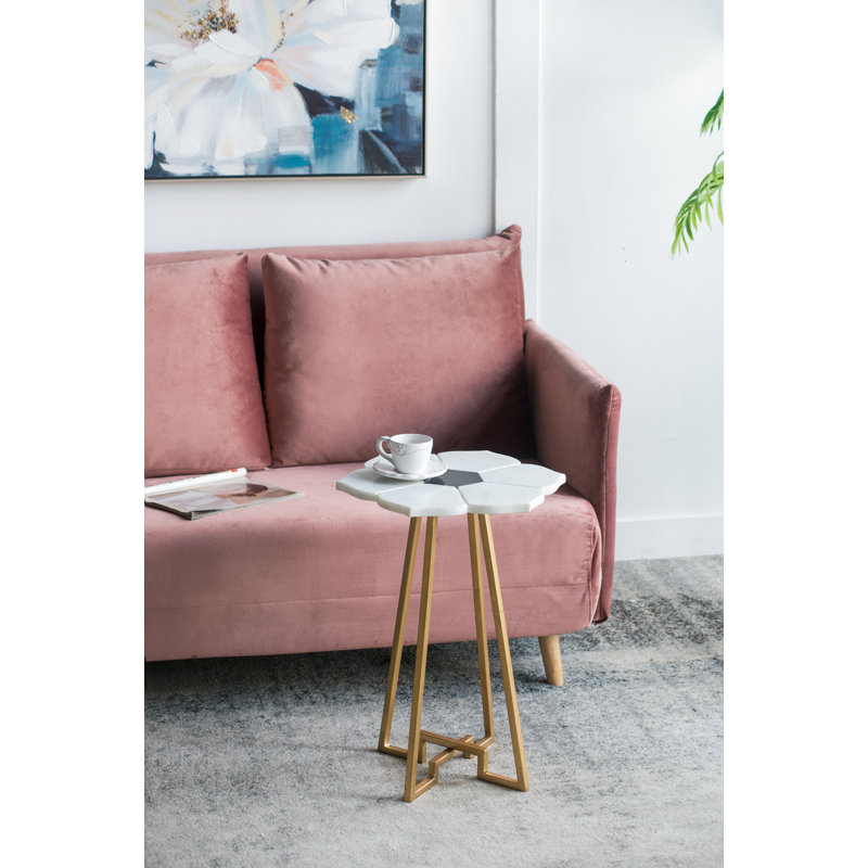 table de bout à pieds croisés, H 24 po x l 18 po x P 18 po