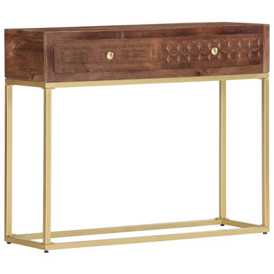 North Attleborough 90cm Solid Wood Top Console Table