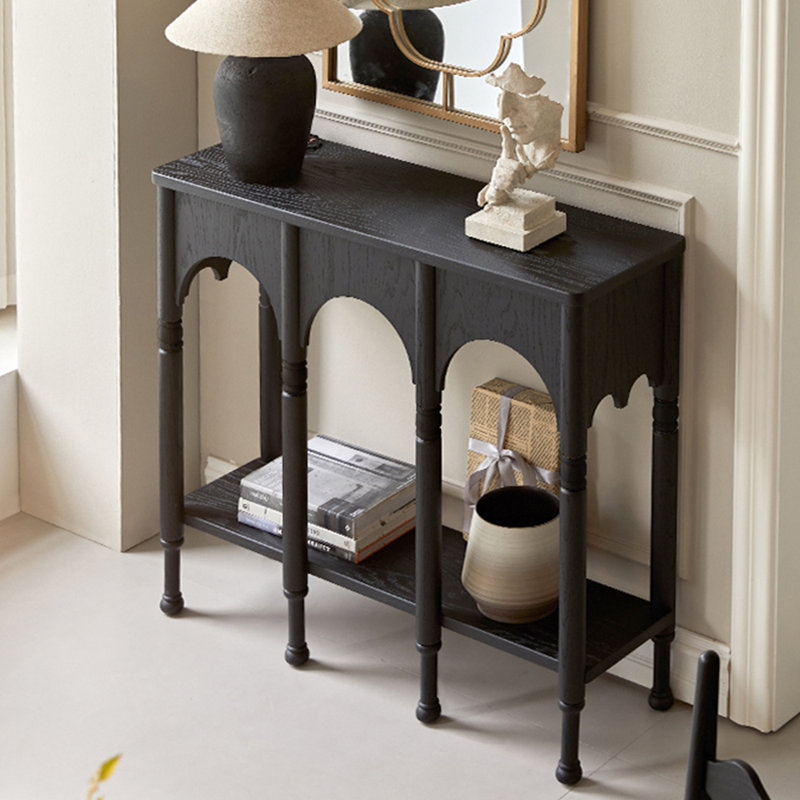 Console American Country rétro simple., Noir