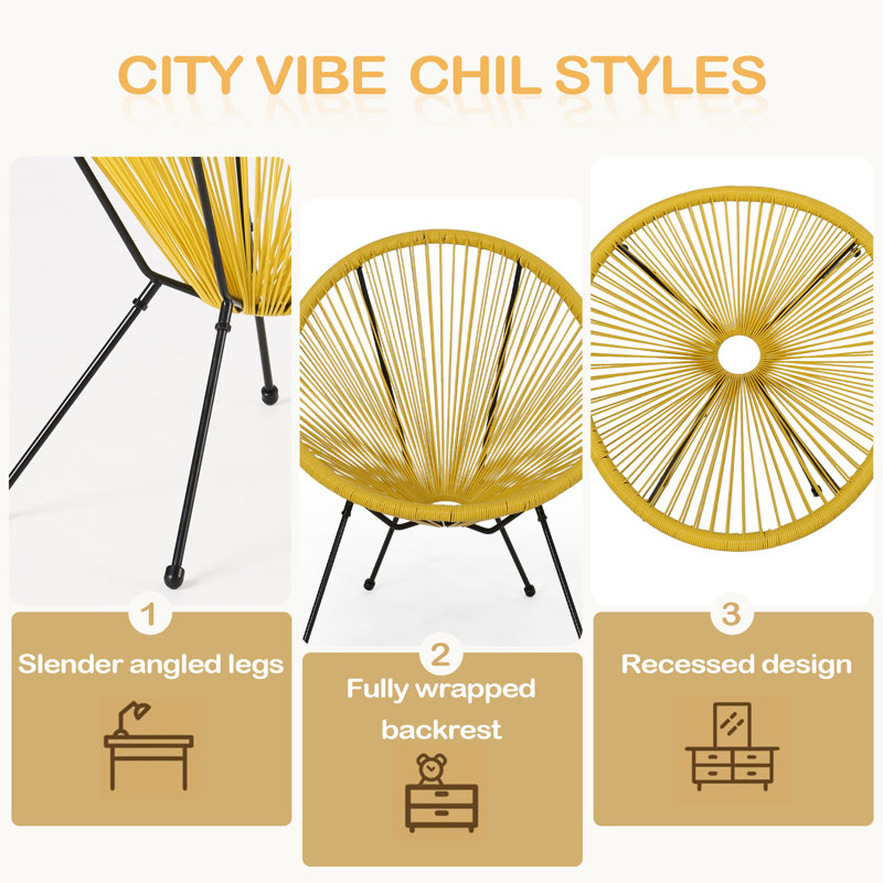 Chaise (ensemble de 2), Jaune