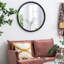 Miroir circulaire avec cadre perlé en métal