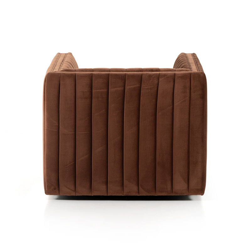 Augustine Swivel Armchair, Surrey Auburn Cotton Blend