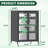 35.8" High Media Storage Cabinet With Wheels