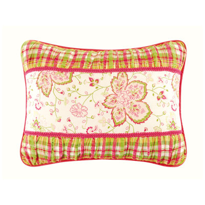 Colonial Williamsburg Plaid Border Pieced Throw Pillow