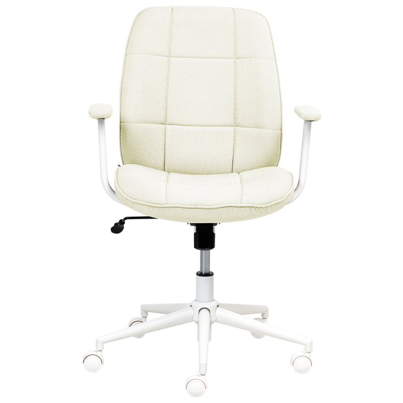 Office Chair Swivel Fabric, Beige