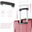 Valise rigide, valises en ABS léger et durable avec roues doubles, bagage à carreaux extensible de 24 pouces (rouge)