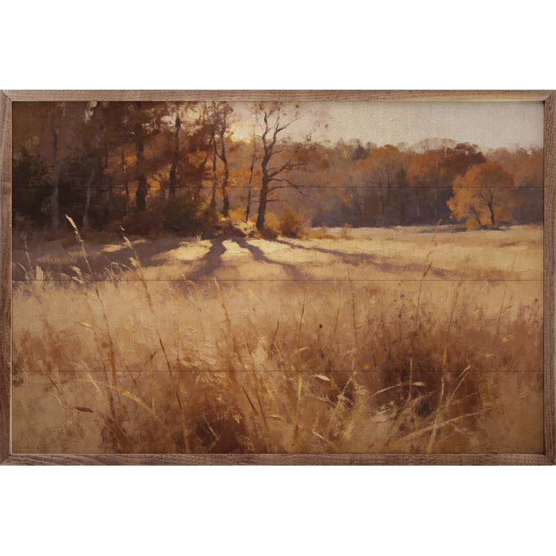 Pré ensoleillé d'automne, H 5 po x l 8 po