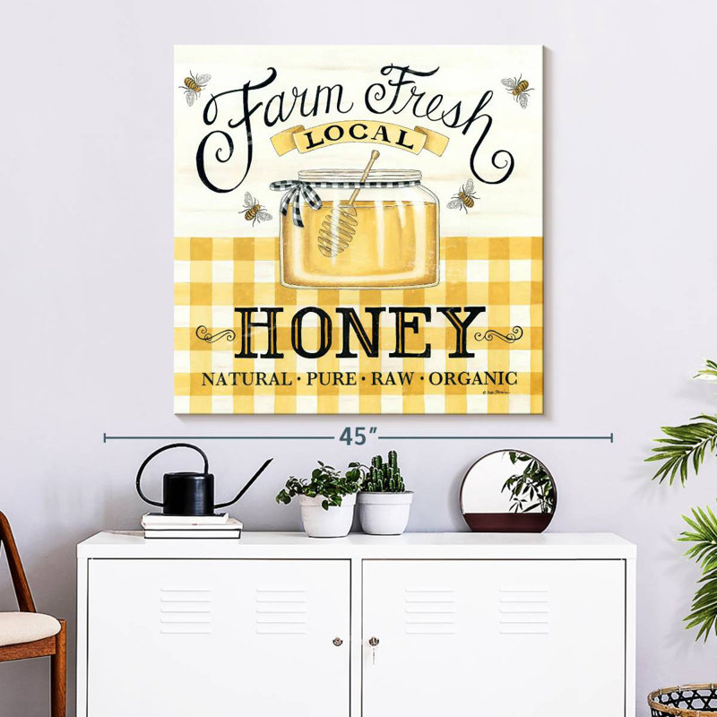 Plaque murale Khylige Farm Fresh Honey, H 33 po x l 33 po
