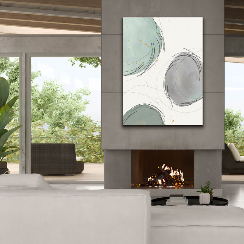 " Encircled Orbits I " by Regina Moore, 54" H x 40" W x 1.5" D