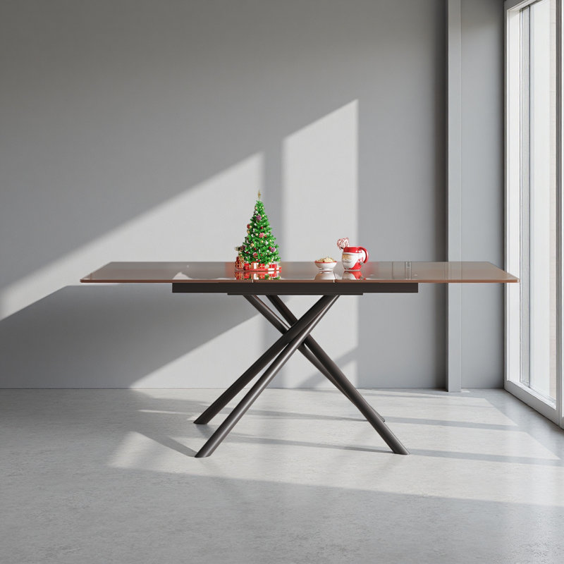 Table de salle à manger rectangulaire 59 po avec rallonge rétractable 59 po