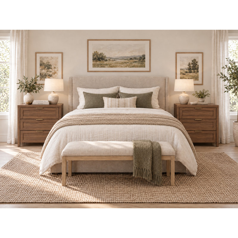 71.12 cm W Bedside Table, Special Walnut