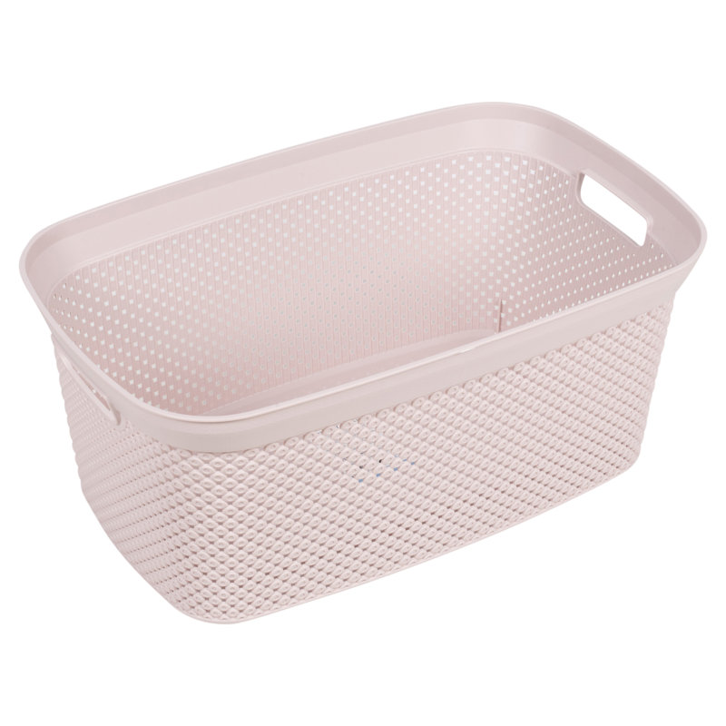 Plastic Laundry Set with Handles, Pink