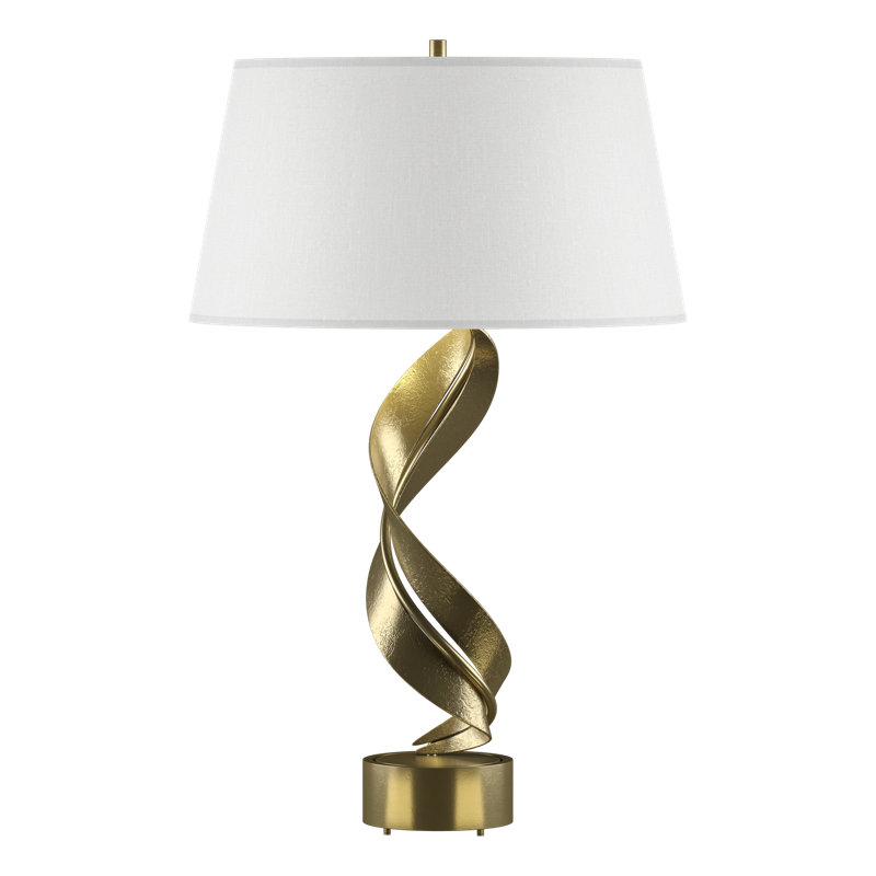 Folio 25.1" Table Lamp, Natural Anna, Dark Smoke