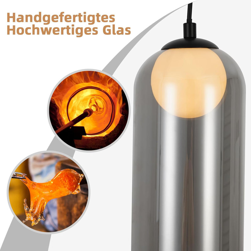 1 - Light Matte Black Cylinder Pendant