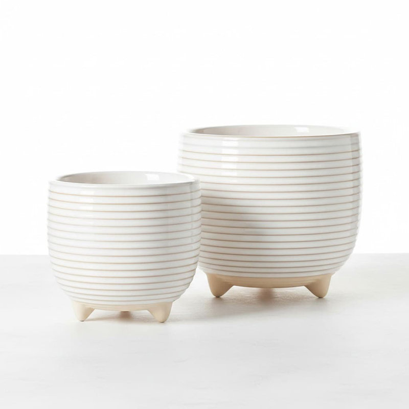 Ceramic Pot Planter, White