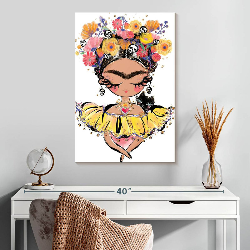 Caricature de Keiraleigh, Frida Kahlo, H 30 po x l 20 po