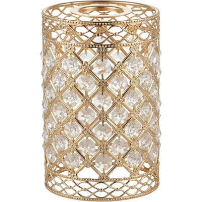 Crystal Lamp Shade in French Gold