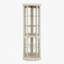 Vitrine lumineuse en verre avec tablettes réglables Timeless, blanc antique-1901500820