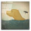 Red Barrel Studio «Yellow Dog Swim» par Ryan Fowler, art mural en verre acrylique ACR-12557-946381795
