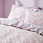 Cotton Blend Chequered Duvet Cover Set with Pillowcases-94008337