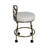 Elegant White 16" Vanity Stool with Rolling Casters-545569984
