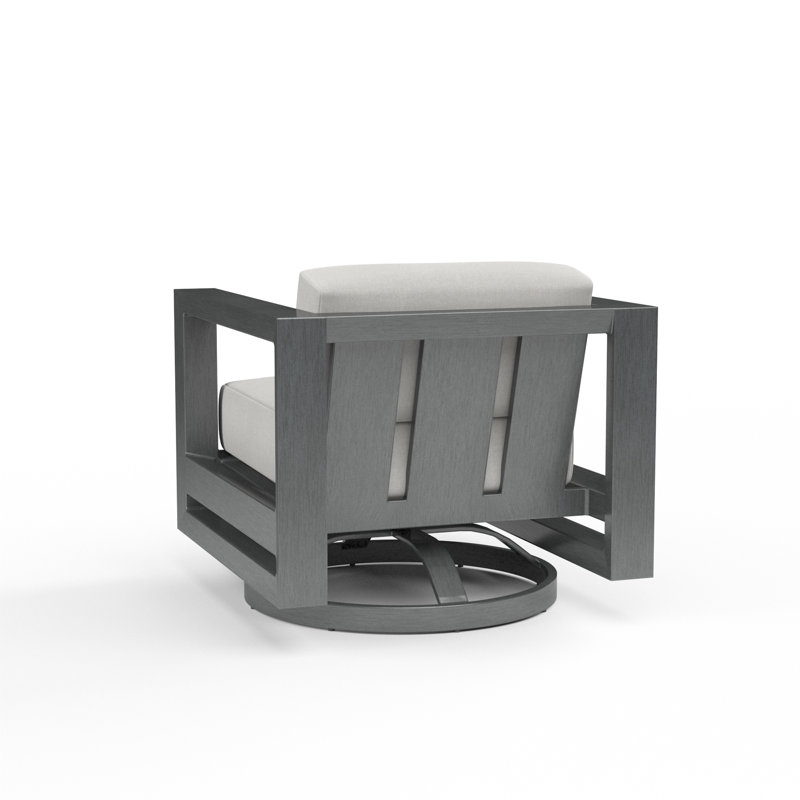 Redondo Outdoor Swivel Lounge Chair, Cast Silver Sunbrella®