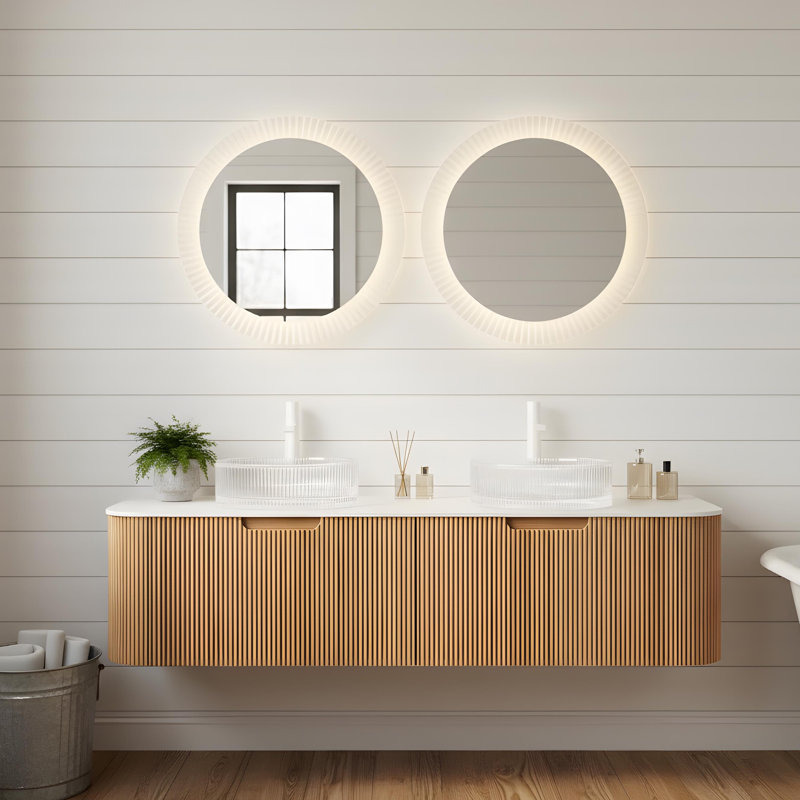 Wall mounted bathroom cabinet with drawer