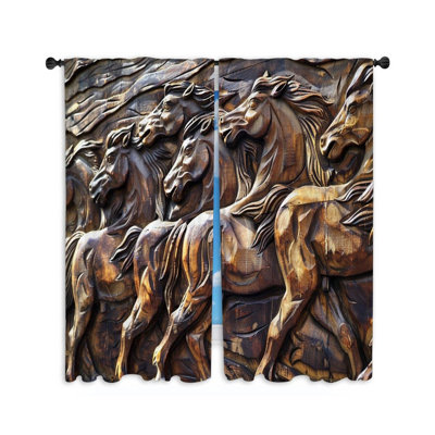 Paire de rideaux obscurcissant en polyester Scherly